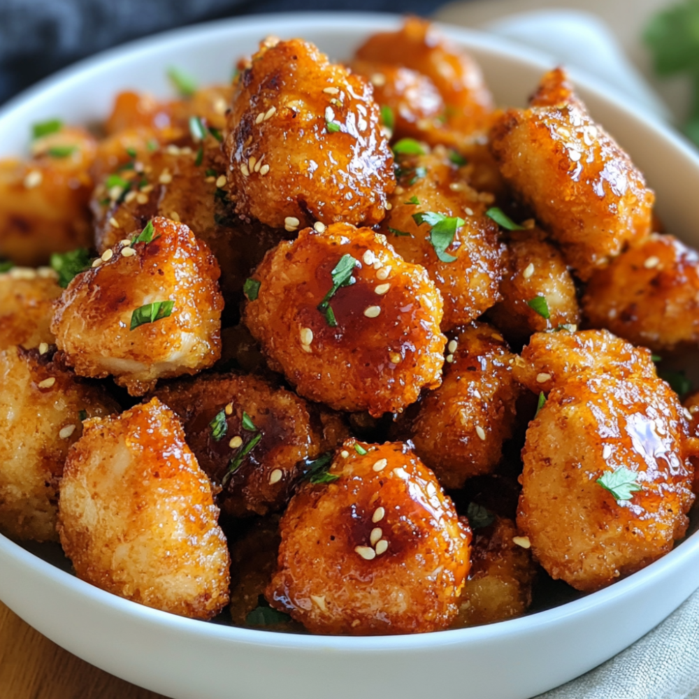 Easy Crispy Air Fryer Hot Honey Chicken Bites