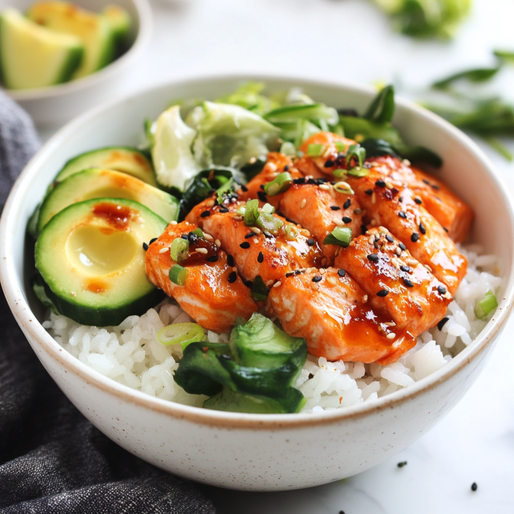 Easy Honey Sriracha Salmon Rice Bowl (Weeknight Winner)