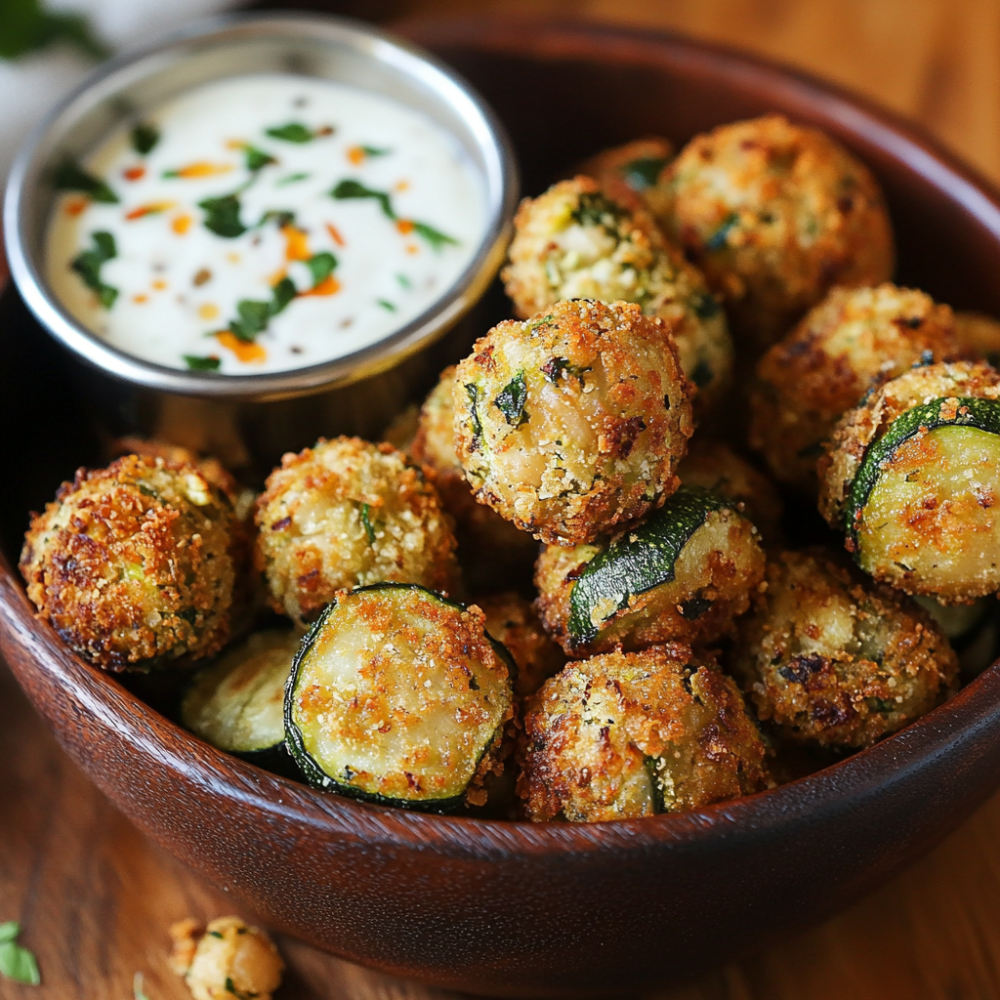 Crispy Chickpea & Zucchini Bites (Dairy-Free, Sugar-Free)