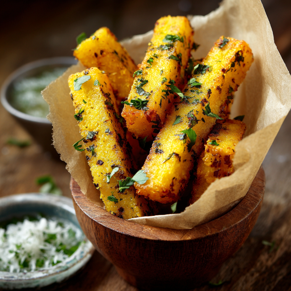 Garlic Herb Polenta Fries