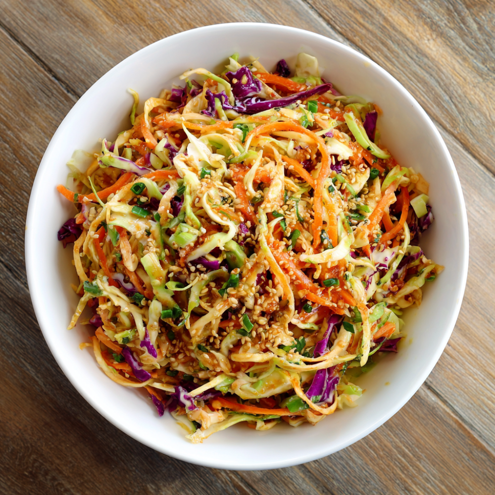 Spicy Sesame Crunch Slaw: Your Keto-Friendly, Crunchy, Flavor-Packed Alternative to Boring Creamy Cucumber Salads and Sugary Coleslaw