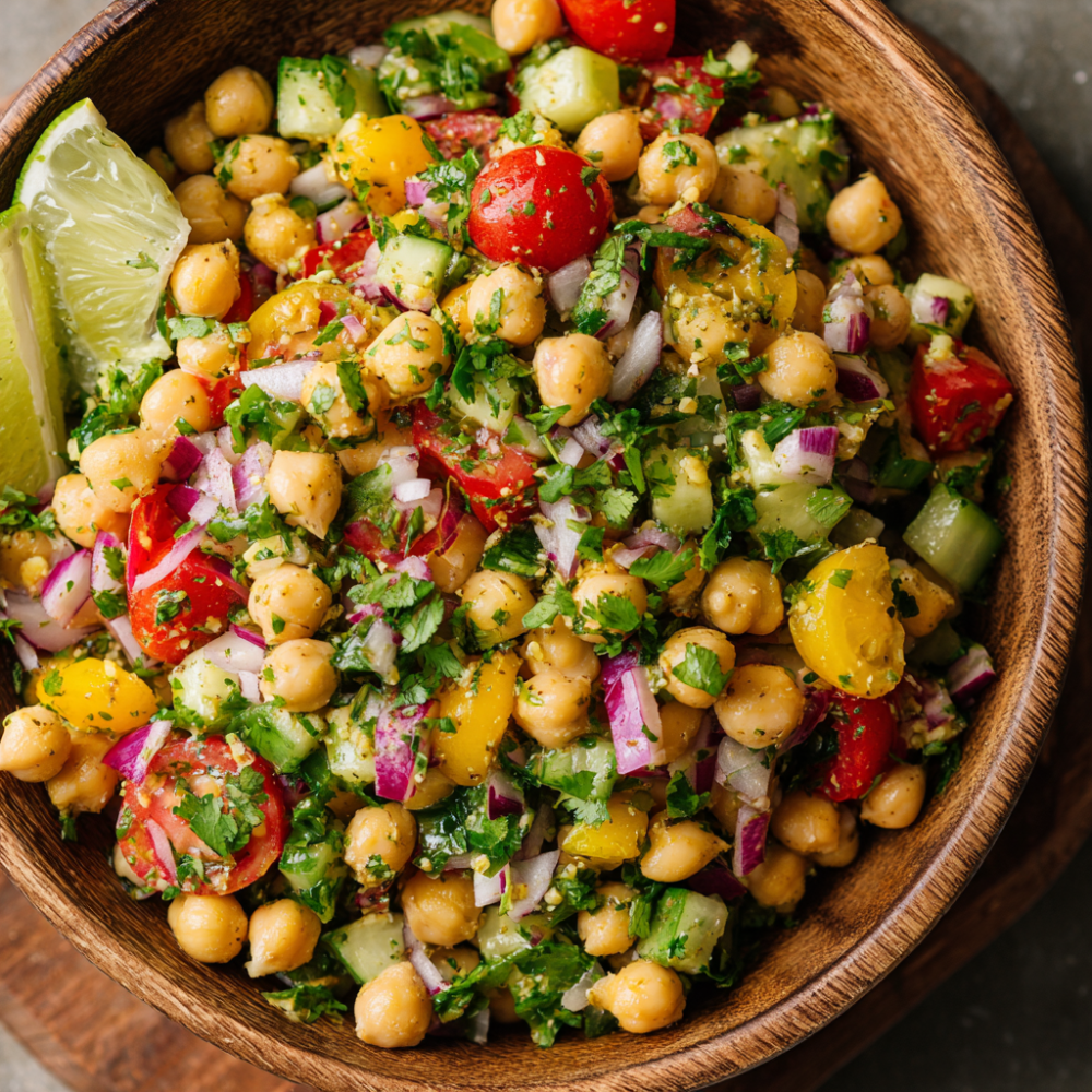 Zesty Chickpea Salad: Easy Couscous or Crouton-Topped Salads Alternative