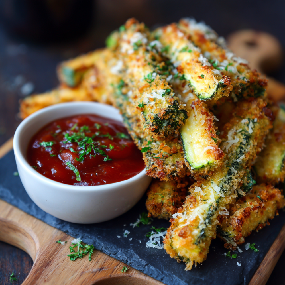 Zesty Parm Zucchini Fries: The Crunchy, Cheesy, Guilt-Free Low-Carb Alternative to French Fries and Mozzarella Sticks